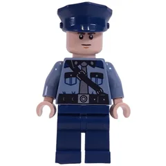 Guard, Sand Blue Torso, Dark Blue Legs, Dark Blue Cap, Light Nougat Head