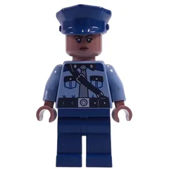 Guard, Sand Blue Torso, Dark Blue Legs, Dark Blue Cap, Medium Brown Head