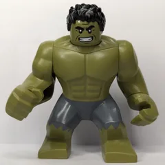 Hulk (Big Fig), Black Hair, Removable Head, Sand Blue Pants, Smiling