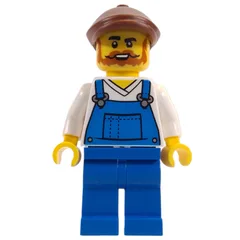 Window Cleaner, Blue Overall, Reddish Brown Cap