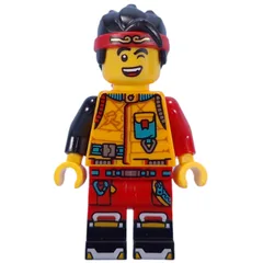 Monkie Kid, Bright Light Orange Jacket, Winking