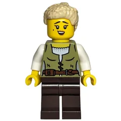 Carpenter, Olive Green Torso, Dark Brown Legs