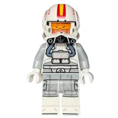 Clone Pilot, Open Helmet with Yellow and Red Markings, White Legs
