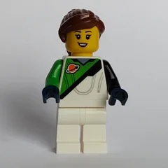 Astronaut, White and Bright Green Spacesuit (Futuron), Reddish Brown Hair