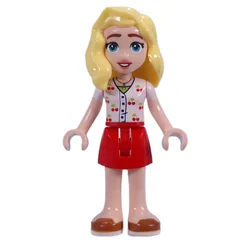 Matilde, White Shirt, Red Skirt