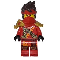 Kai, Red Shoulder Armor and Mask, Hair
