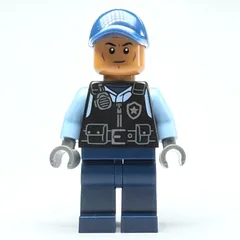 Security Guard, Black Vest, Dark Blue Legs