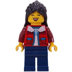 Mom, Red Torso, Dark Blue Legs, Black Hair