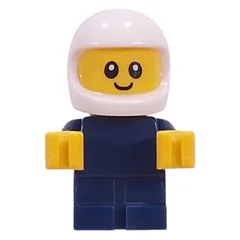Baby, Racer, Dark Blue Body, White Helmet