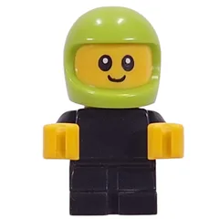 Baby, Racer, Black Body, Lime Helmet