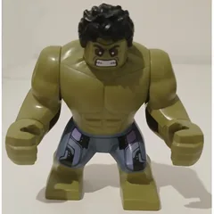 Hulk (Big Fig), Olive Green, Black Hair, Removable Head, Sand Blue Pants, Red Eyes