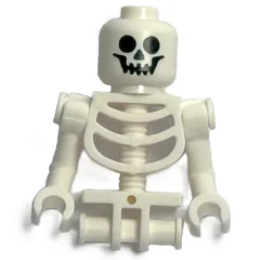 Skeleton, Standard Face, Bent Arms, Vertical Hand Clips, 78132 Torso, No Legs