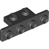 Bracket 1 x 2 - 1 x 4 [Rounded Corners], Black