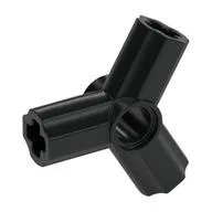 Technic Axle and Pin Connector Angled Triple [120° Offset], Black