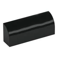 Brick Curved 1 x 4 x 1 1/3 No Studs, Black
