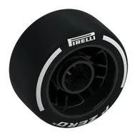 Wheel Rim 24 x 13.4 with Black Slick Tyre with White 'PIRELLI' Print, Black