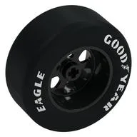 Wheel Rim 50 with Black Slick Tyre with 'EAGLE', 'GOOD YEAR' Print, Black