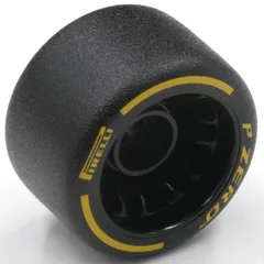 Wheel Rim 24 x 14.9 Wide with Black Slick Tyre with Yellow 'PIRELLI' Print, Black