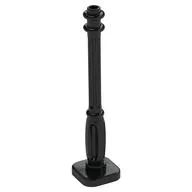 Lamp Post 2 x 2 x 7 with 4 Base Flutes, Black