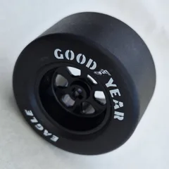 Wheel Rim 50 x 30 Wide with Black Slick Tyre with 'EAGLE', 'GOOD YEAR' Print, Black