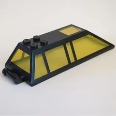 Canopy 4 x 10 x 2 with Frame and Trans-Yellow Window Pattern, Black