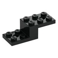 Bracket 5 x 2 x 1 1/3 with Holes, Pin Bottom, Black