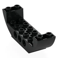 Brick Curved Inverted 2 x 8 x 2 Double, Black