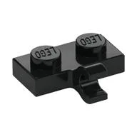 Plate Special 1 x 2 with Clip Horizontal on Side, Black