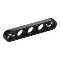 Technic Beam 1 x 5 Thin with Axle Holes on Ends, Black