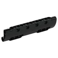 Technic Panel Curved 11 x 3 with 10 Pin Holes Through Panel Surface, Black