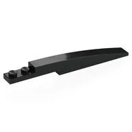 Brick Curved 10 x 1 [Symmetric Inside Ridges], Black