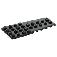 Wedge Plate 4 x 9 with Stud Notches, Black