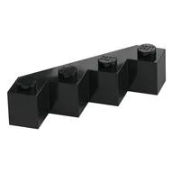 Brick Wedged 4 x 4 Facet, Black