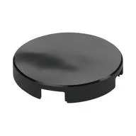 Tile Round 2 x 2 with Bottom Stud Holder, Black