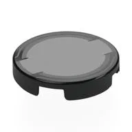 Tile Round 2 x 2 with Dark Bluish Grey Hatch Print, Black
