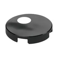 Tile Round 2 x 2 with White Circle/Dot Print, Black
