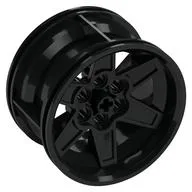 Wheel 56 x 34 Technic Racing Medium with 6 Pin Holes, Black