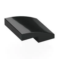 Brick Curved 2 x 2 x 2/3, Black