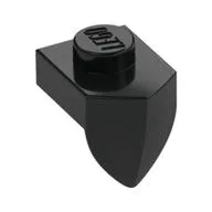 Plate Special 1 x 1 with Vertical Tooth, Black