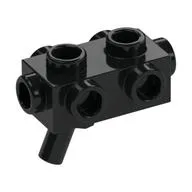Weapon Gun / Blaster 1 x 2 x 2/3 with Studs on Sides and Handle, Black