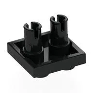 Plate Special 2 x 2 with 2 Pins, Black