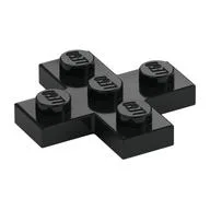 Plate 3 x 3 Cross, Black