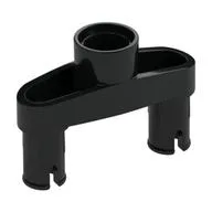 Technic Pin Connector 3L with 2 Pins and Center Hole, Black
