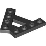 Wedge Plate 4 Stud 45° Angle Plate, Black