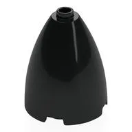 Cone 3 x 3 x 3 (Elliptic Paraboloid) with Internal Axle Hole, Black