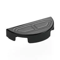 Tile Round 1 x 2 Half Circle with Double Exhaust Print, Black