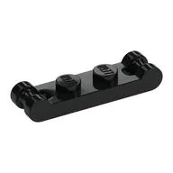 Plate Special 1 x 2 with Handles on Ends, Black