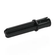 Technic Axle Pin 3L with Friction Ridges Lengthwise and 2L Axle, Black