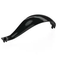 Panel 4 x 4 x 13 Curved Tapered with Clip at Each End, Black