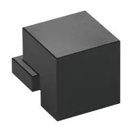 Minifig Head Special, Cube with Rear Ledge [Plain], Black